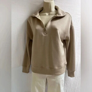 RBX women’s size XS tan long sleeve 1/2 zipper sweatshirt